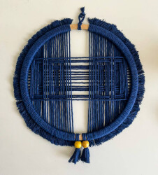 3 Boyutlu Desenli Makrome Duvar Süsü – 28x28 cm - 2