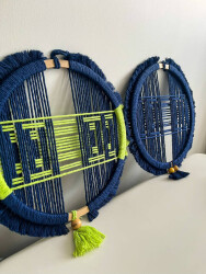 3 Boyutlu Desenli Makrome Duvar Süsü – 28x28 cm - 4