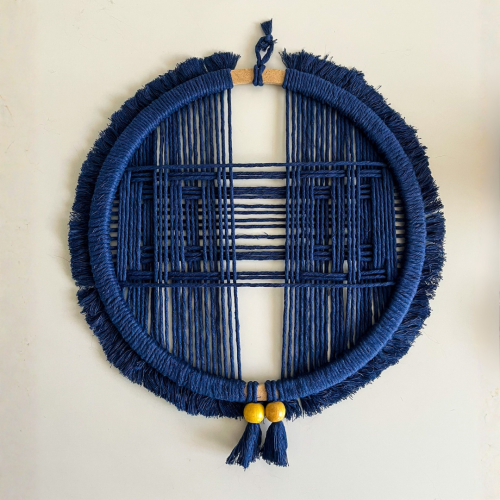 3 Boyutlu Desenli Makrome Duvar Süsü – 28x28 cm - 2