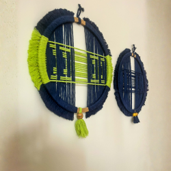 3 Boyutlu Desenli Makrome Duvar Süsü – 28x28 cm - 4