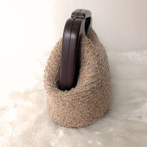 Ahşap Burslu Şönil El Ve Omuz çantası - 4