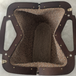 Ahşap Burslu Şönil El Ve Omuz çantası - 5