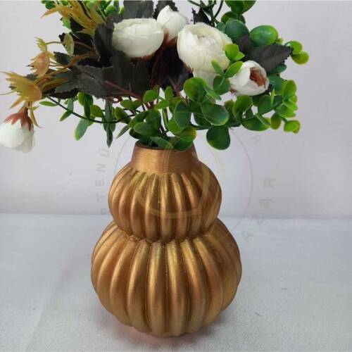 Altın Seri Büyük Yivli Vazo