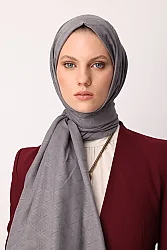 Bambu, Terletmeyen, Ütü İstemeyen Şal, Jakarlı, Kendinden Desenli - 2