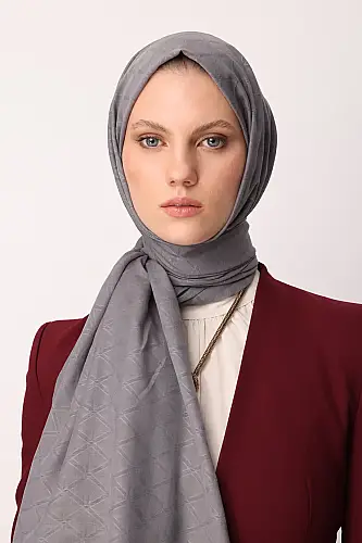 Bambu, Terletmeyen, Ütü İstemeyen Şal, Jakarlı, Kendinden Desenli - 2