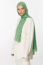 Bambu, Terletmeyen, Ütü İstemeyen Şal, Jakarlı, Kendinden Desenli - 7