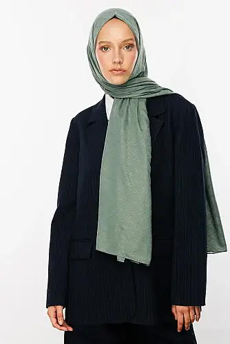 Bambu, Terletmeyen, Ütü İstemeyen Şal, Jakarlı, Kendinden Desenli - 9