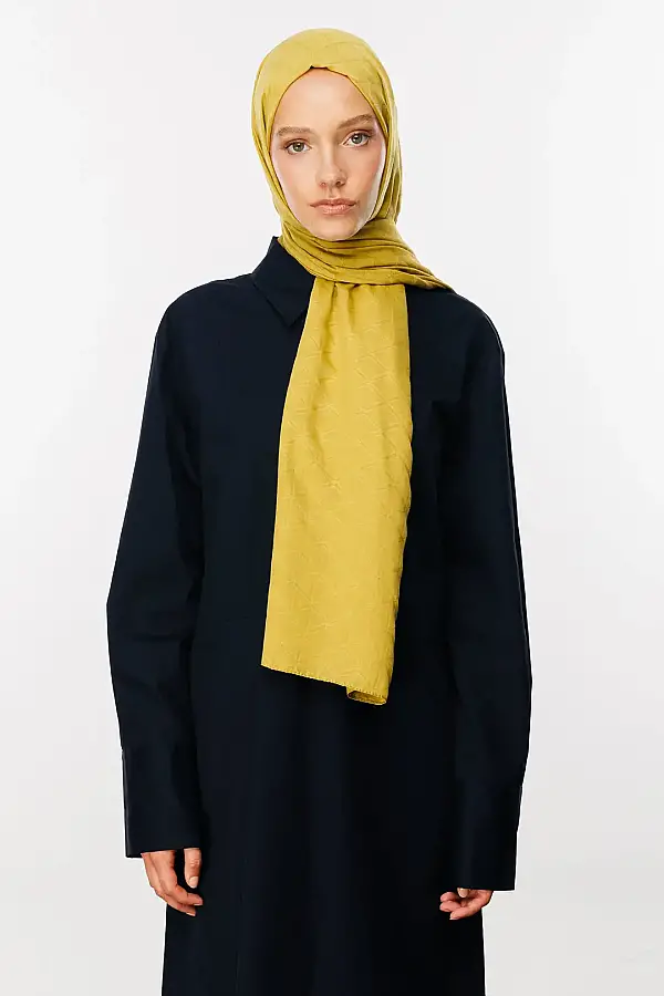 Bambu, Terletmeyen, Ütü İstemeyen Şal, Jakarlı, Kendinden Desenli - 13