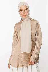 Bambu, Terletmeyen, Ütü İstemeyen Şal, Jakarlı, Kendinden Desenli - 18