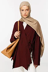 Bambu, Terletmeyen, Ütü İstemeyen Şal, Jakarlı, Kendinden Desenli - 17