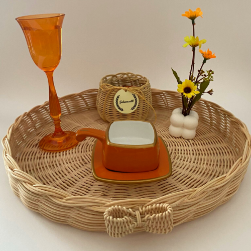 Bambu Örgü Tepsi Fiyonklu