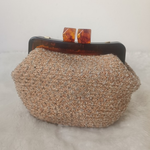  Bej Şönil Akrilik Burslu El Ve Omuz Çanta - 2