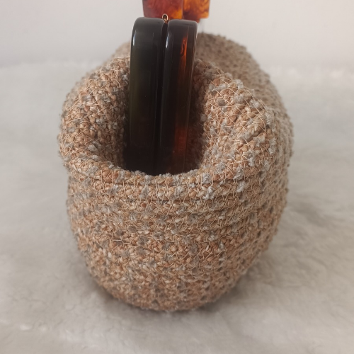  Bej Şönil Akrilik Burslu El Ve Omuz Çanta - 3