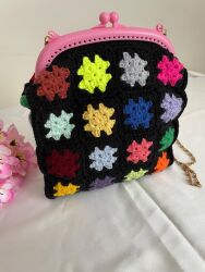 burslu motifli mini çanta - 2