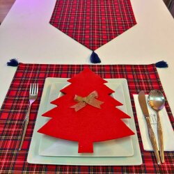 Keçe Çam ağacı kaşık sunumluk - 2