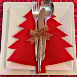 Keçe Çam ağacı kaşık sunumluk - 1