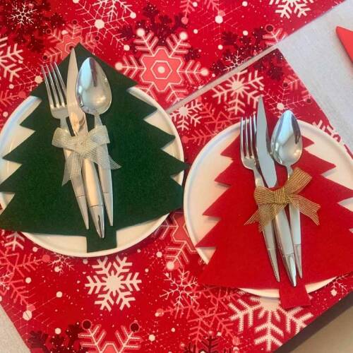 Keçe Çam ağacı kaşık sunumluk - 5