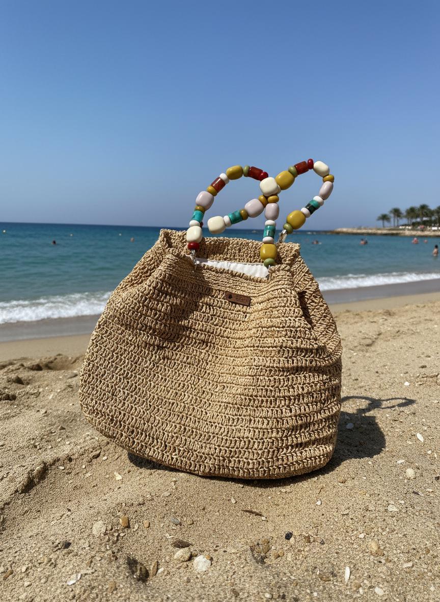 LEONİTA Hasır Plaj Çantası