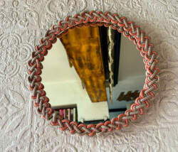 Dekoratif Örgü Bohem Ayna 24X24 cm - 6