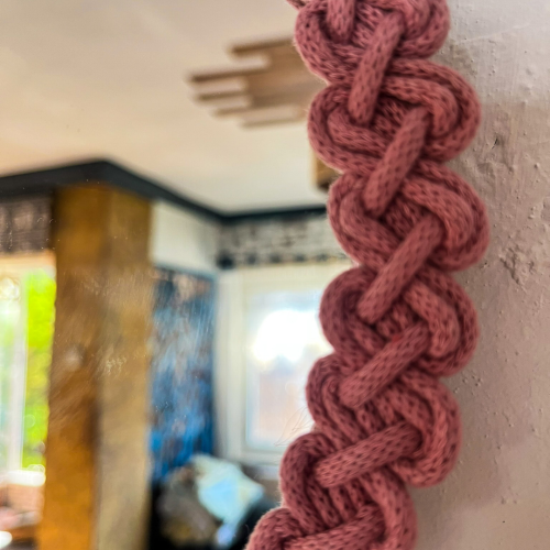 Dekoratif Örgü Bohem Ayna 24X24 cm - 3