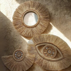 Doğal rafya 3lü Bohem Set - 1