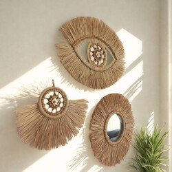 Doğal rafya 3lü Bohem Set - 3