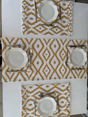 Duck Keten Sarı desen Runner set - 1