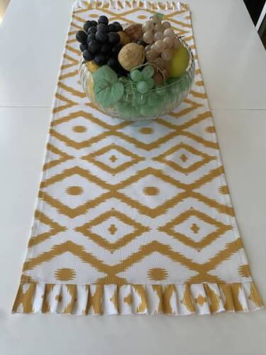Duck Keten Sarı desen Runner set - 2