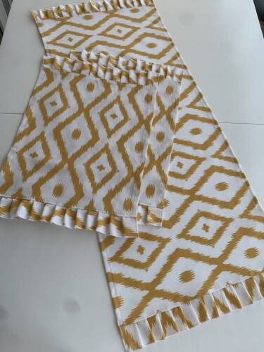 Duck Keten Sarı desen Runner set - 3