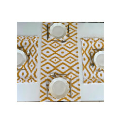 Runner, Amerikan servis Sarı Desen Duck Keten Set - 1