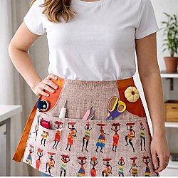 El Yapımı Cepli Bel Önlüğü | Terzi, Kuaför ve Mutfak İçin - 2