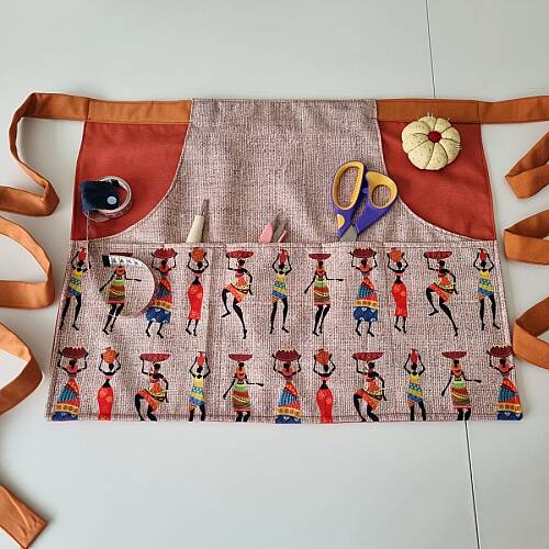 El Yapımı Cepli Bel Önlüğü | Terzi, Kuaför ve Mutfak İçin - 3