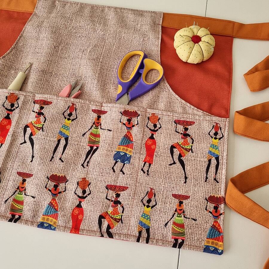 El Yapımı Cepli Bel Önlüğü | Terzi, Kuaför ve Mutfak İçin - 5