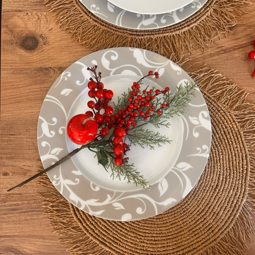 El Yapımı Doğal Hasır Supla Seti 2 Adet - Hanımefendy