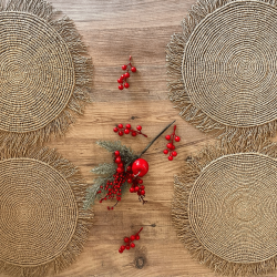 El Yapımı Doğal Hasır Supla Seti 2 Adet - 2