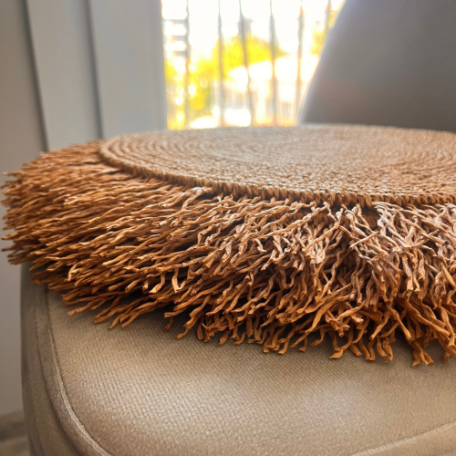 El Yapımı Doğal Hasır Supla Seti 2 Adet - 4