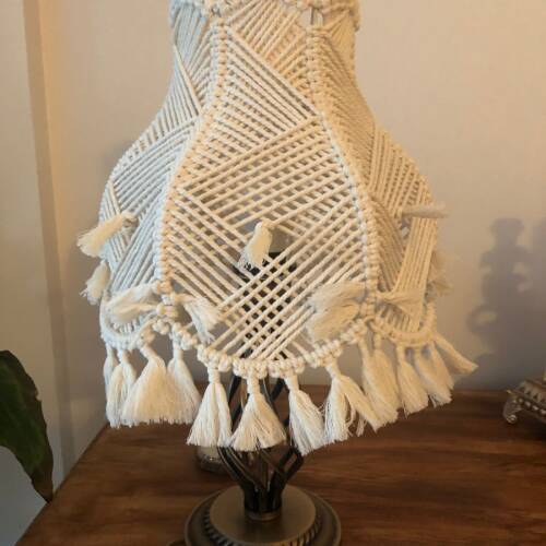 El Yapımı Makrome Abajur & Masa Lambası - 3