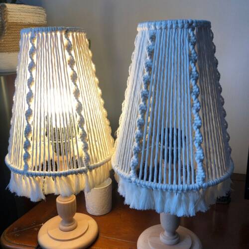 El Yapımı Makrome Abajur&Masa Lambası - 4