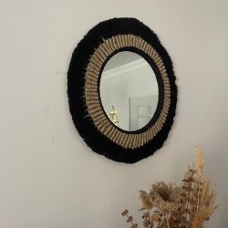 El Yapımı Makrome & Jüt Duvar Aynası - 1