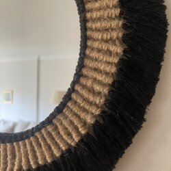 El Yapımı Makrome & Jüt Duvar Aynası - 3