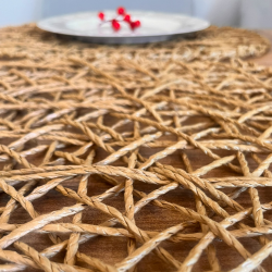 El Yapımı Oval Doğal Kağıt Ip/hasır Supla 2 Adet - 45x36 Cm - 4