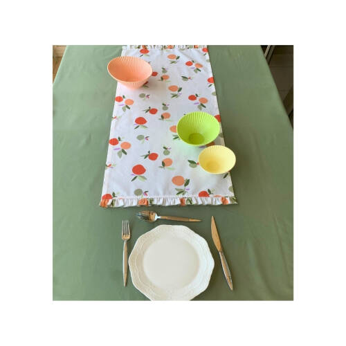 Elma desen Masa örtüsü Amerikan servis seti - 3
