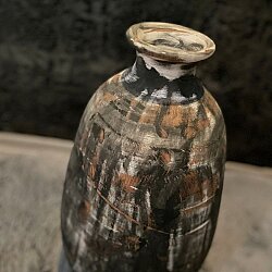 Ember Dust | Orta Boy Dekoratif Toprak Küp Vazo Bohem Salon Dekoru - 1