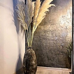 Ember Dust | Orta Boy Dekoratif Toprak Küp Vazo Bohem Salon Dekoru - 2