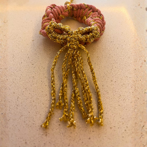 Fiyonklu Yuvarlak Yılbaşı Ağacı/Kapı Süsü - 2 adet - Hanımefendy