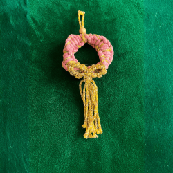 Fiyonklu Yuvarlak Yılbaşı Ağacı/Kapı Süsü - 2 adet - 2