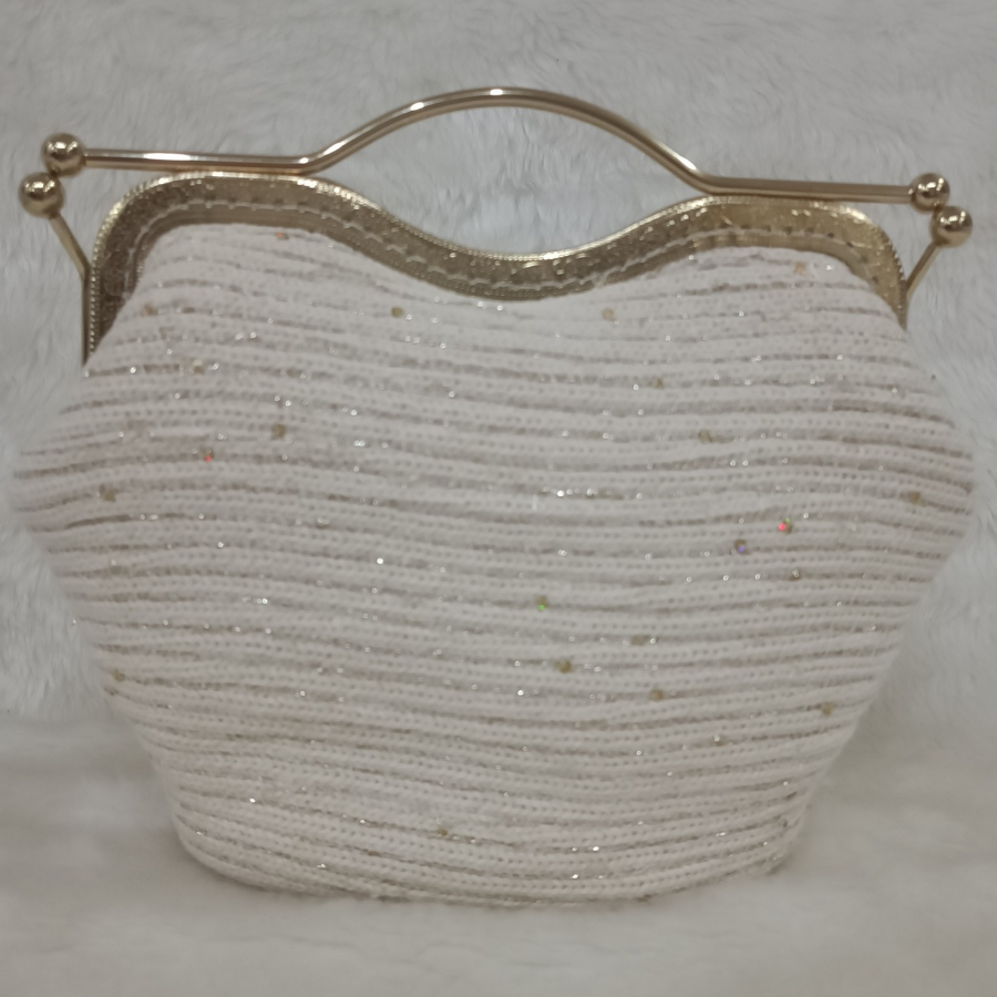 Gold metal burslu el çantası - 1