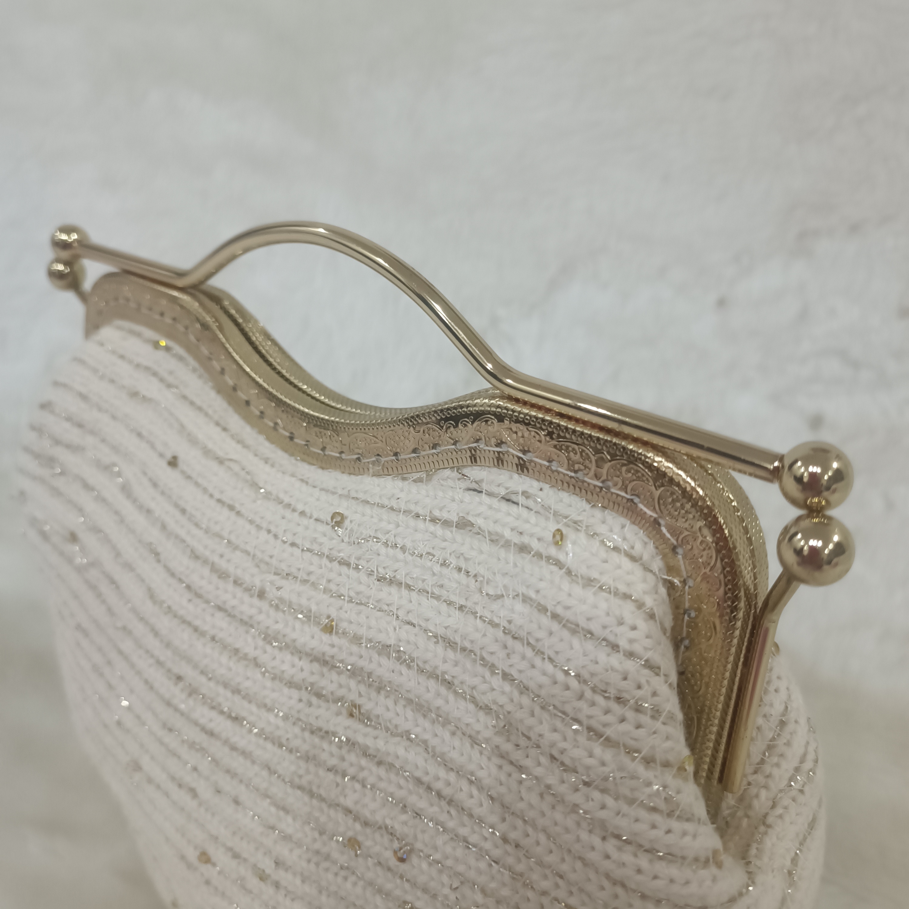 Gold metal burslu el çantası - 3