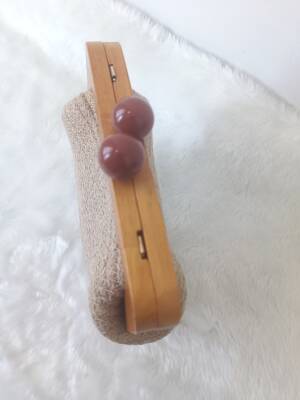 Hasır Ahşap Burslu Omuz Ve El çantası - 4