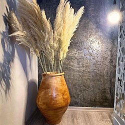 Honey | Büyük Boy Dekoratif Toprak Küp Vazo Bohem Salon Dekoru - 2